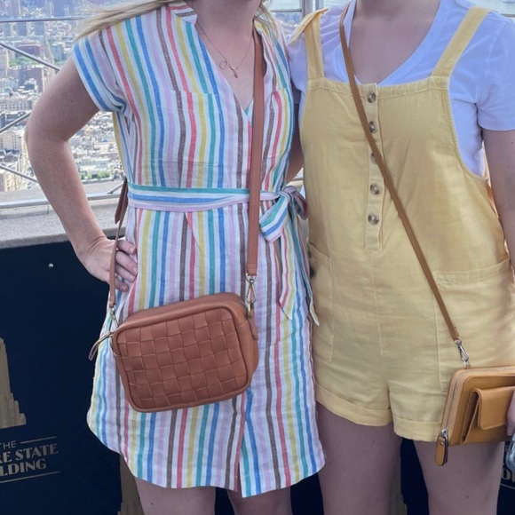 Boden Evie Linen Rainbow Stripe Shirt Dress Sz 4P - Picture 7 of 7